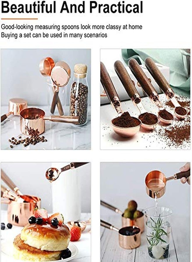 Koyet Stainless Steel Measuring Cups & Spoons Set, Dry & Liquid Ingredients, Stackable Cup, Microwave & Oven Safe, Cooking & Baking, Set of 8 - Image 4